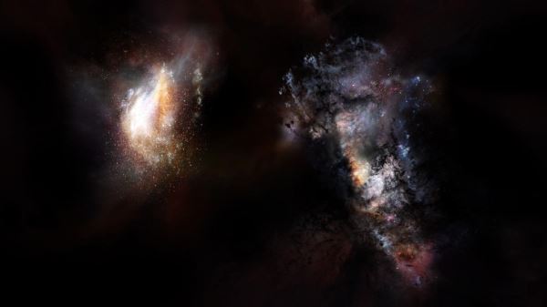 Астрономы изучили две чрезвычайно массивные галактики